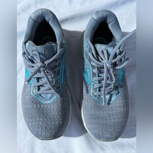Brooks Ghost 12 Gray/Blue Athletic Running Shoes Women's Size 8.5